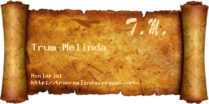 Trum Melinda névjegykártya